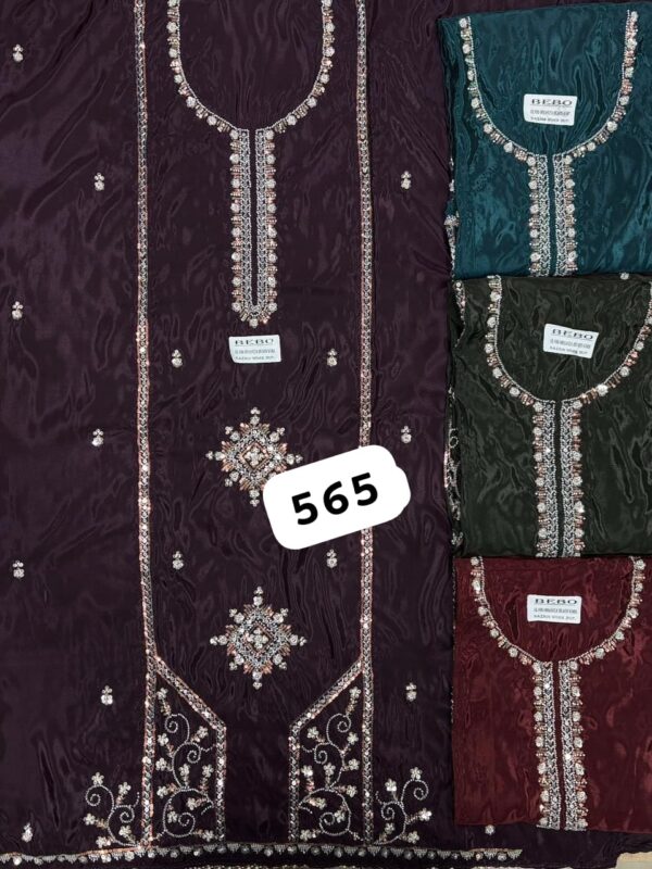 1000720856 SCAK Glass Top Pure Chiffon Dupatta Unstitched Suits