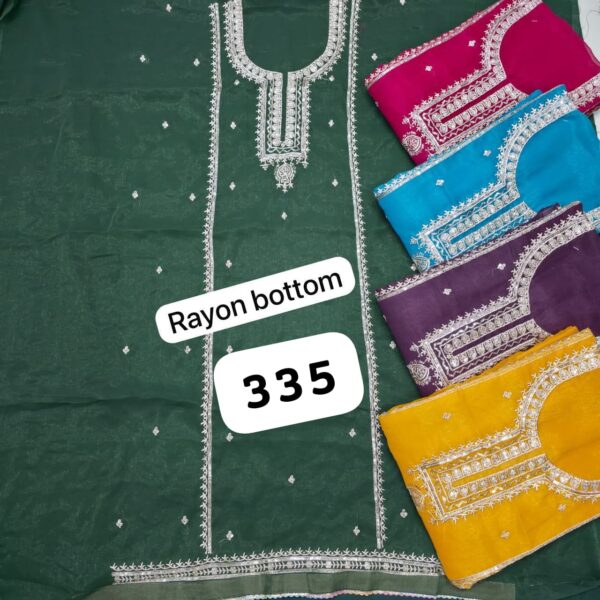 1000720857 SCAK Shimmer Top Pure Chiffon Dupatta Unstitched Suits