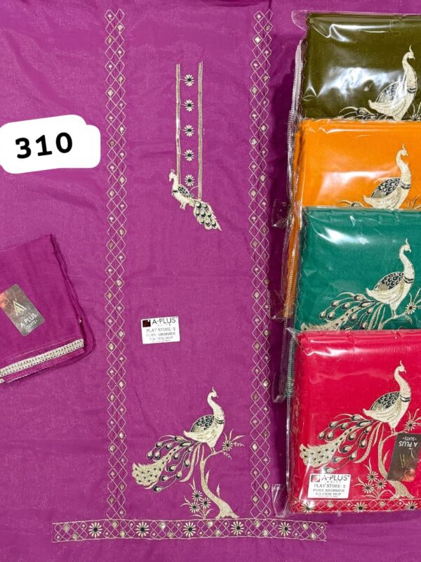 1000720885 SCAK Shimmer Top Pure Chiffon Dupatta Unstitched Suits