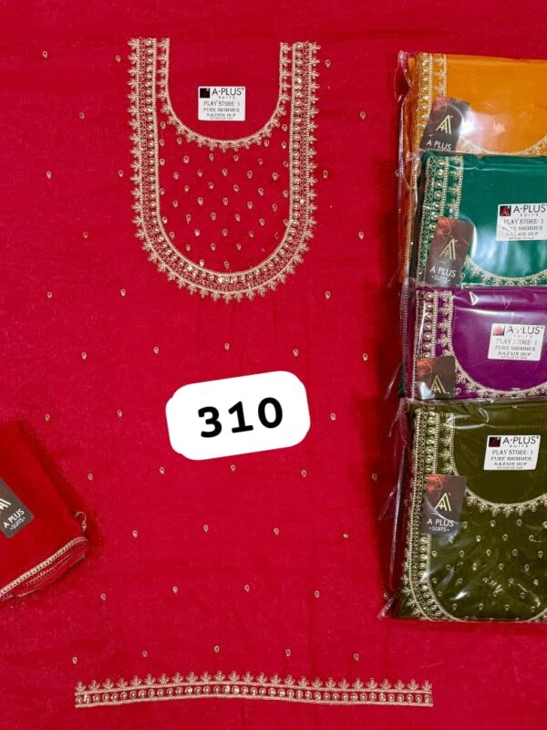 1000720886 SCAK Shimmer Top Pure Chiffon Dupatta Unstitched Suits