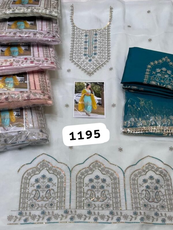 SCAK Organza Top Pure Chiffon Dupatta Unstitched Suits