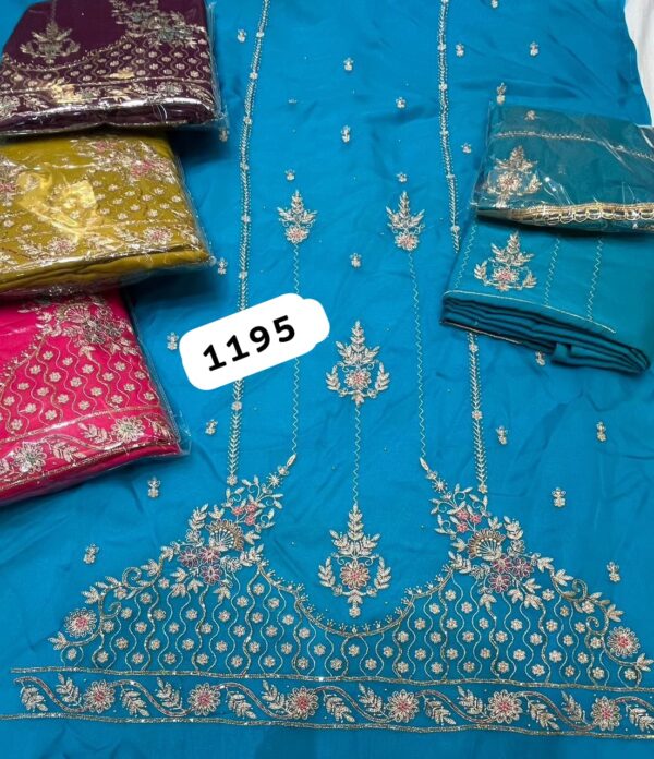 SCAK Organza Top Pure Chiffon Dupatta Unstitched Suits