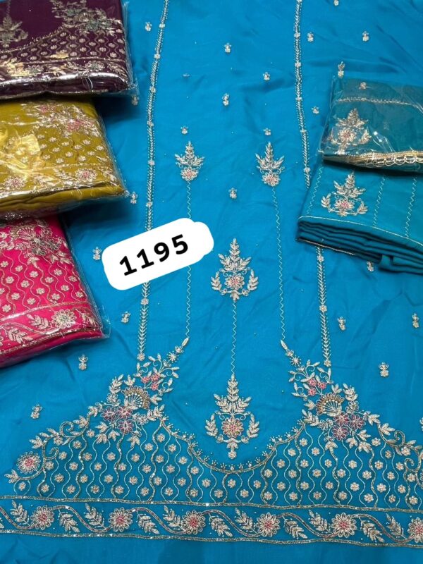 SCAK Organza Top Pure Chiffon Dupatta Unstitched Suits