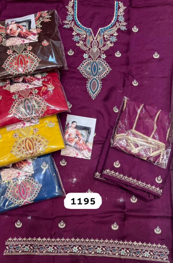 SCAK Organza Top Pure Chiffon Dupatta Unstitched Suits