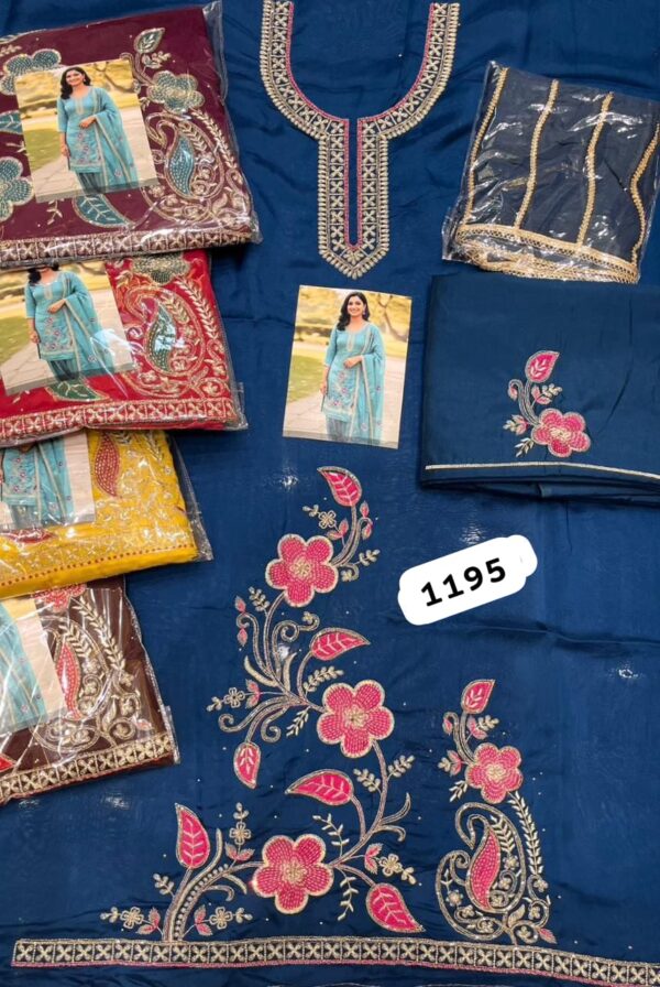 SCAK Organza Top Pure Chiffon Dupatta Unstitched Suits