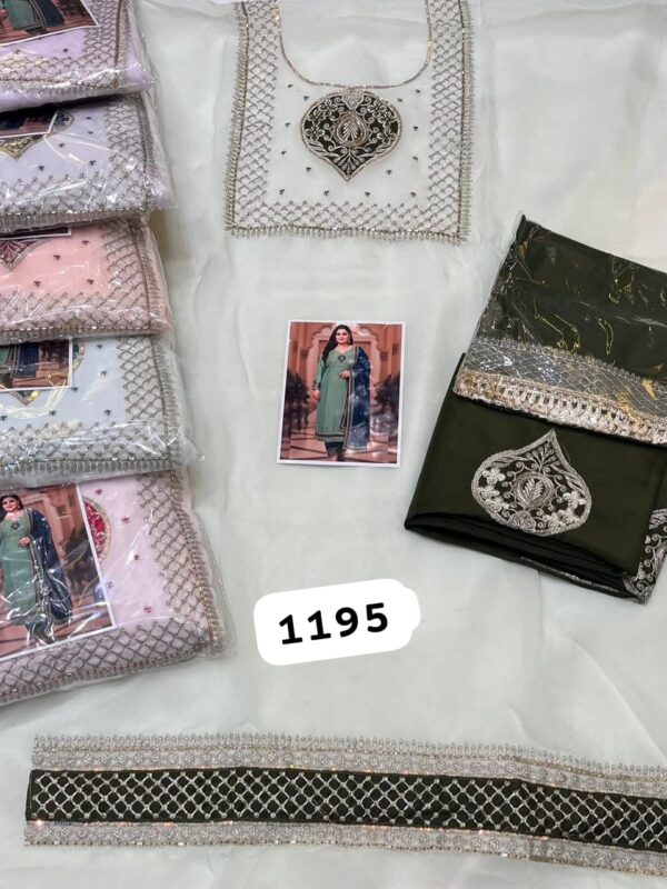 SCAK Organza Top Pure Chiffon Dupatta Unstitched Suits