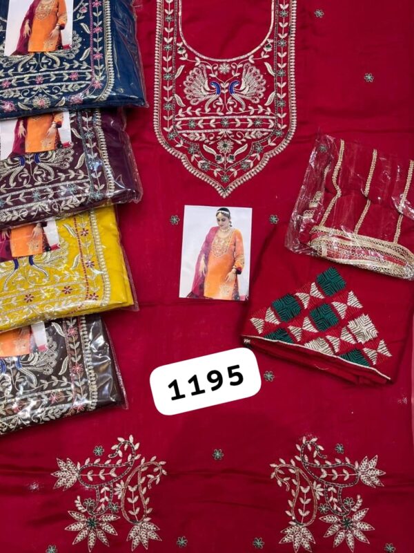 SCAK Organza Top Pure Chiffon Dupatta Unstitched Suits