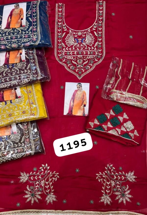 1000720899 SCAK Organza Top Pure Chiffon Dupatta Unstitched Suits