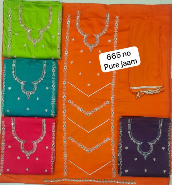 SCAK Jaam Top Nazneen Dupatta Unstitched Suits