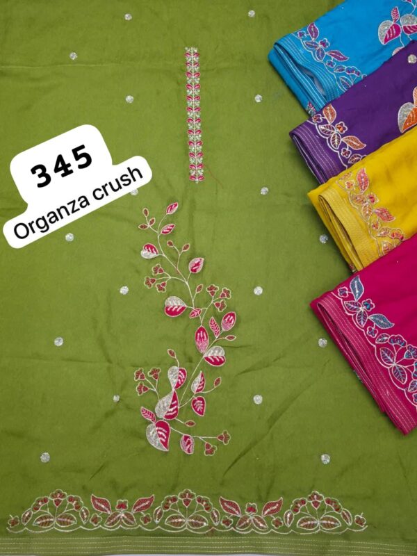 SCAK Organza Top Pure Chiffon Dupatta Unstitched Suits