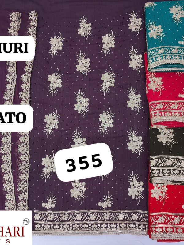 Manbhari Zomato Top Pure Chiffon Dupatta Unstitched Suits