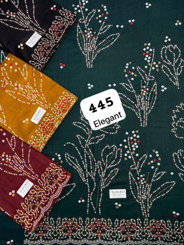 SCAK Cambric Top Pure Chiffon Dupatta Unstitched Suits