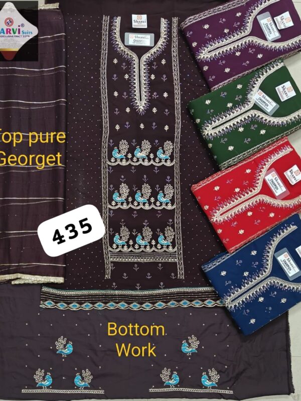 1000740578 SCAK Georgette Top Pure Chiffon Dupatta Unstitched Suits