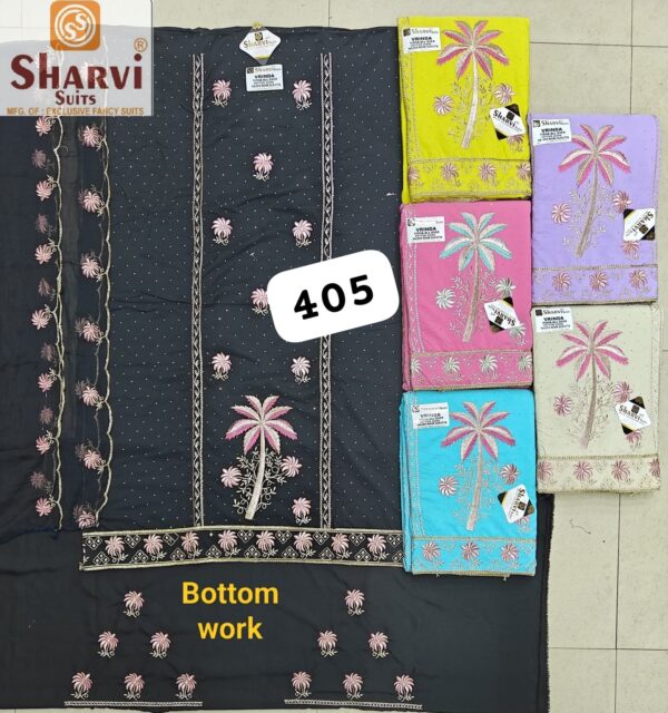 1000740580 Sharvi Fiona Top Pure Chiffon Dupatta Unstitched Suits