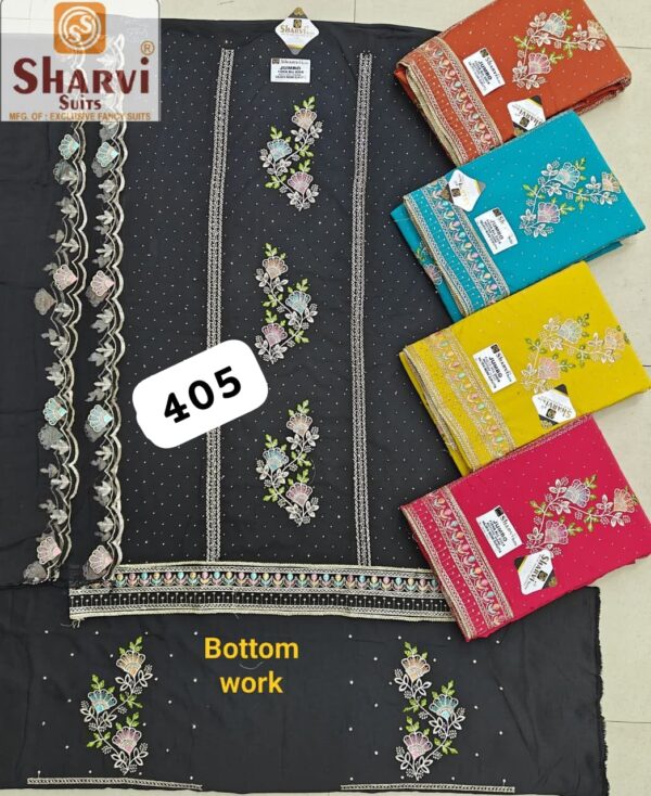 SCAK Fiona Top Pure Chiffon Dupatta Unstitched Suits