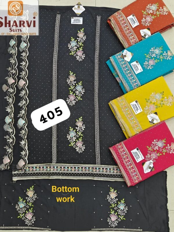 SCAK Fiona Top Pure Chiffon Dupatta Unstitched Suits