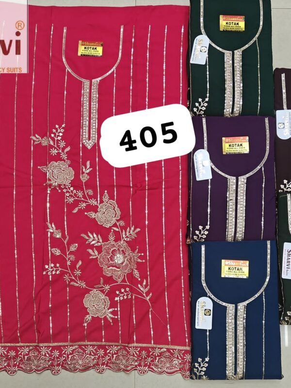 1000740584 Sharvi Fiona Top Pure Chiffon Dupatta Unstitched Suits