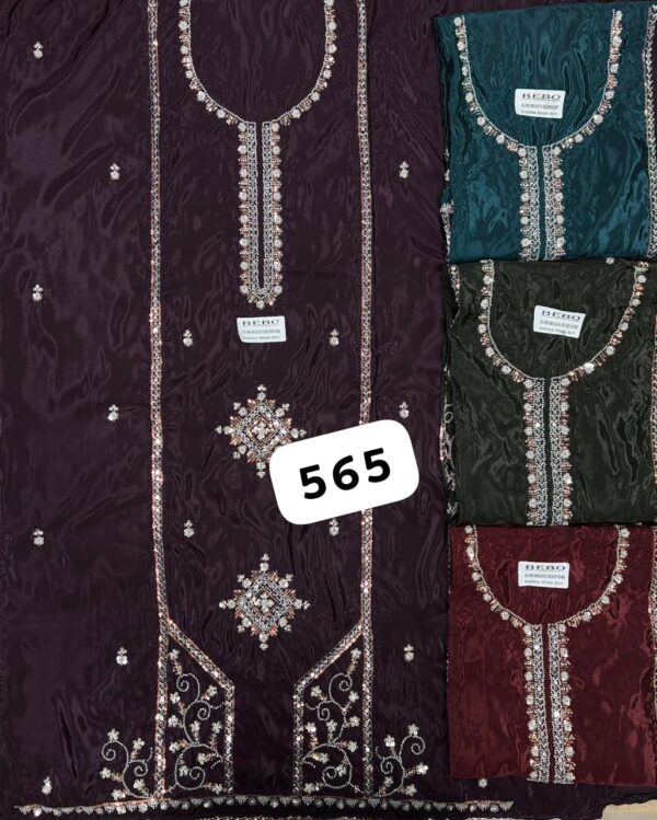 SCAK Glass Top Pure Chiffon Dupatta Unstitched Suits