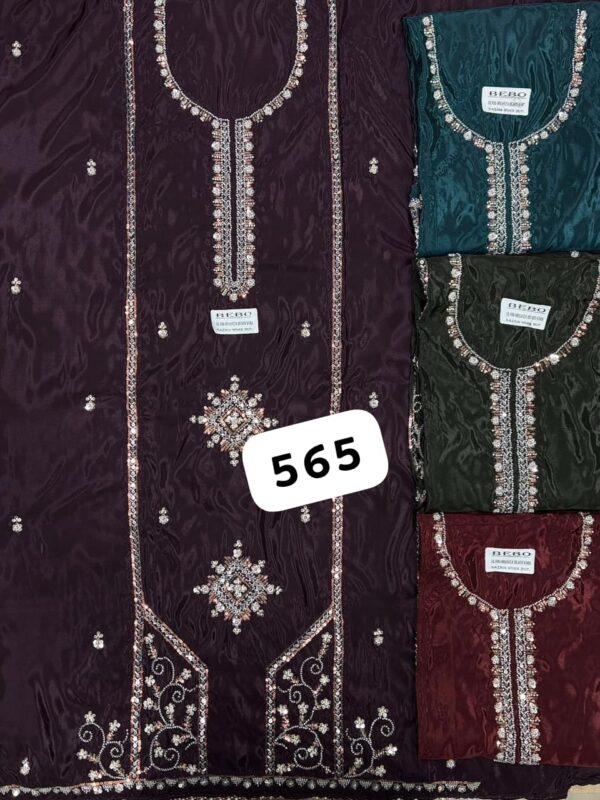 1000740593 SCAK Glass Top Pure Chiffon Dupatta Unstitched Suits