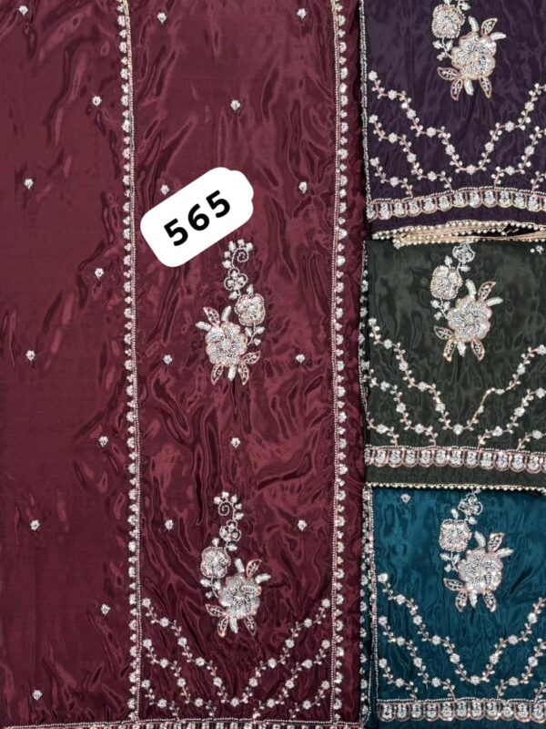 1000740597 SCAK Glass Top Pure Chiffon Dupatta Unstitched Suits