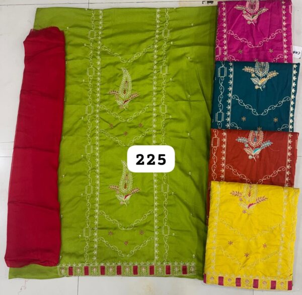 SCAK Parampara Top Pure Chiffon Dupatta Unstitched Suits