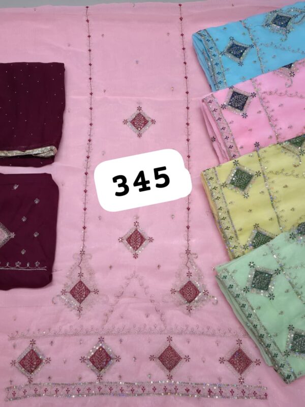 1000752388 SCAK Shimmer Top Pure Chiffon Dupatta Unstitched Suits