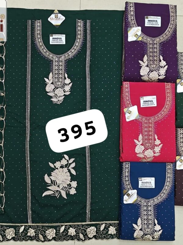 1000752393 Sharvi Fiona Top Pure Chiffon Dupatta Unstitched Suits