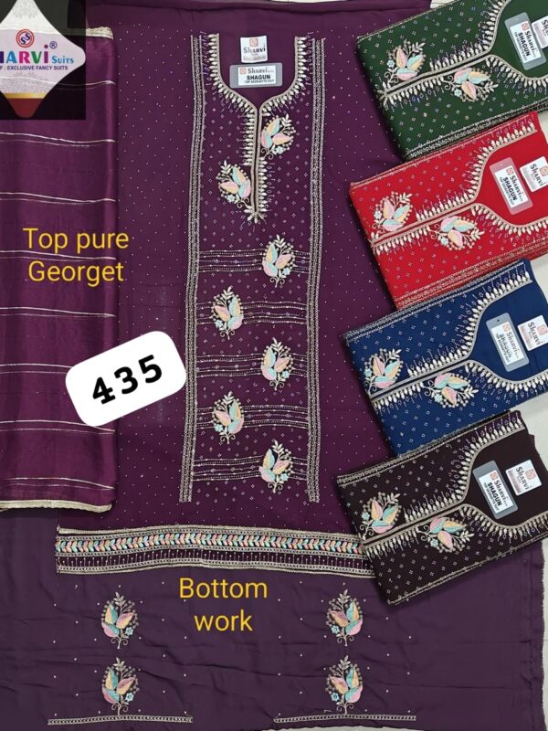 1000752395 Sharvi Georgette Top Pure Chiffon Dupatta Unstitched Suits