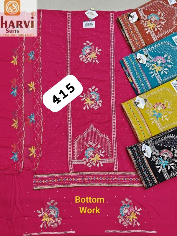 1000752396 Sharvi Fiona Top Pure Chiffon Dupatta Unstitched Suits