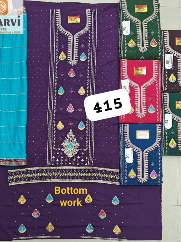 1000752398 Sharvi Fiona Top Pure Chiffon Dupatta Unstitched Suits