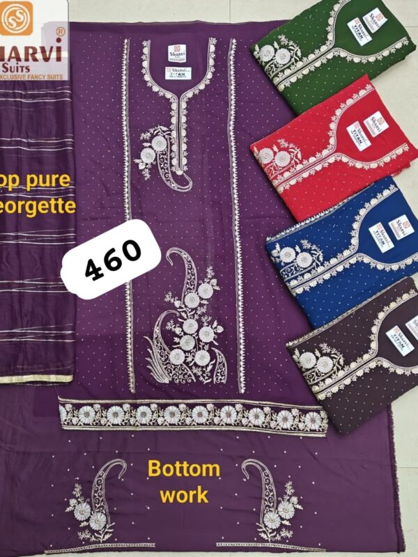 1000752399 Sharvi Georgette Top Pure Chiffon Dupatta Unstitched Suits