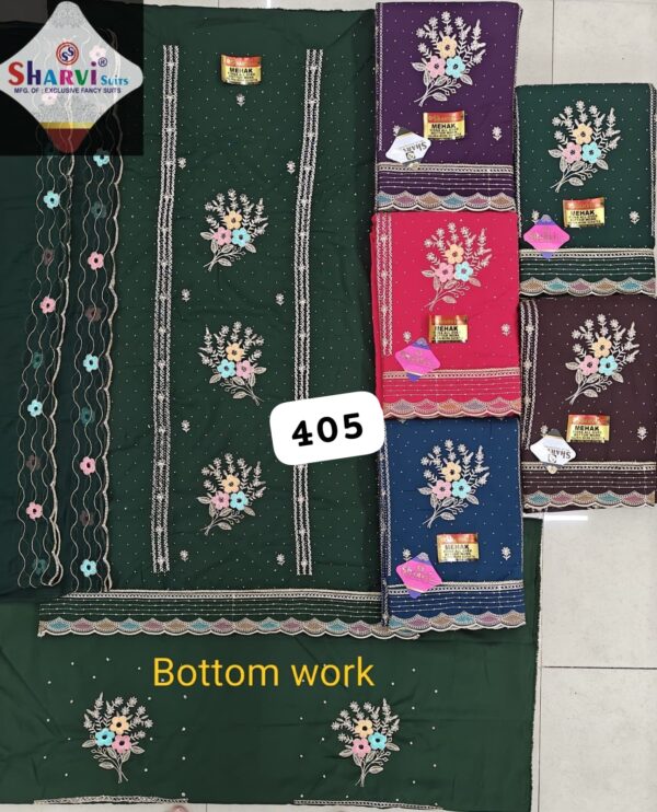 1000752402 Sharvi Fiona Top Pure Chiffon Dupatta Unstitched Suits