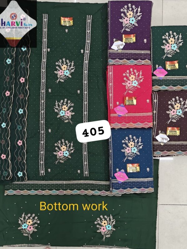 1000752402 Sharvi Fiona Top Pure Chiffon Dupatta Unstitched Suits