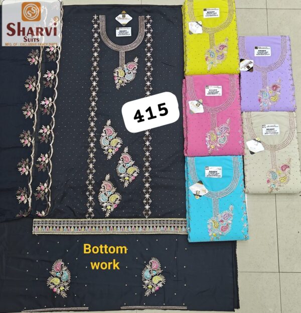 Sharvi Fiona Top Pure Chiffon Dupatta Unstitched Suits