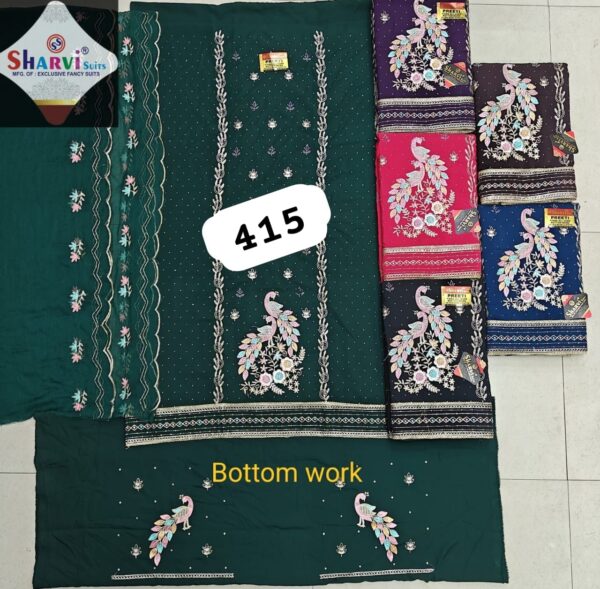 1000752405 Sharvi Fiona Top Pure Chiffon Dupatta Unstitched Suits