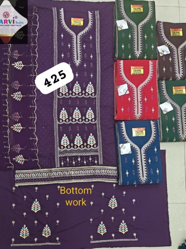 1000752407 Sharvi Fiona Top Pure Chiffon Dupatta Unstitched Suits