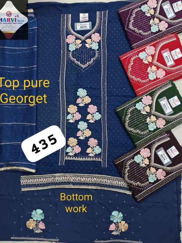 1000752408 Sharvi Georgette Top Pure Chiffon Dupatta Unstitched Suits