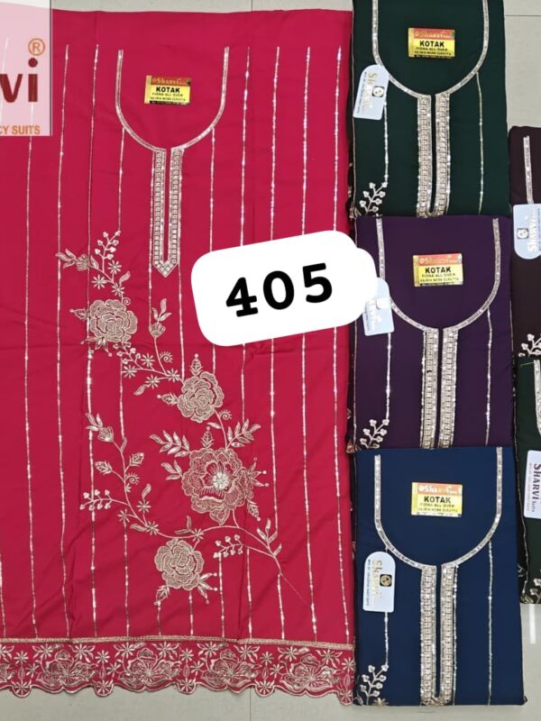 1000752411 Sharvi Fiona Top Pure Chiffon Dupatta Unstitched Suits