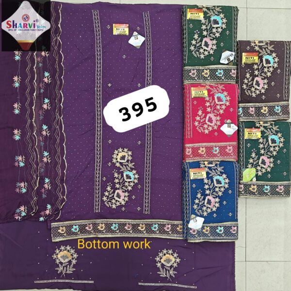 1000752412 Sharvi Fiona Top Pure Chiffon Dupatta Unstitched Suits