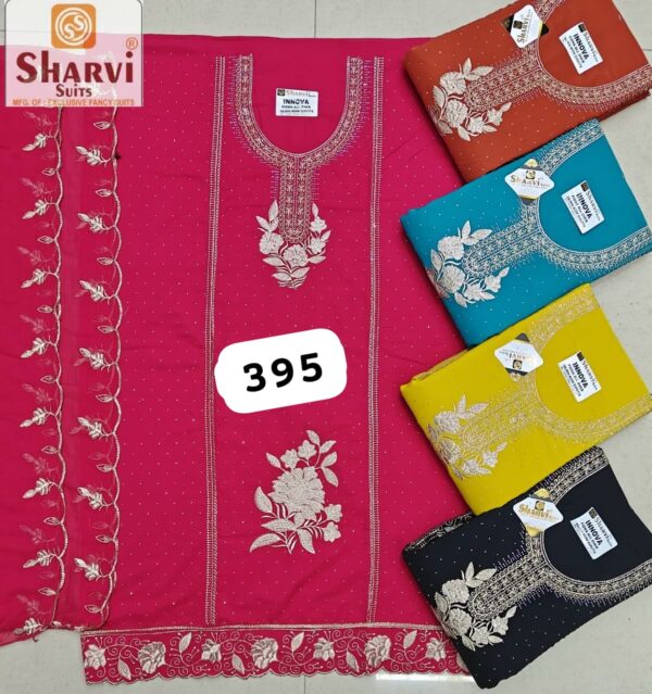 Sharvi Fiona Top Pure Chiffon Dupatta Unstitched Suits