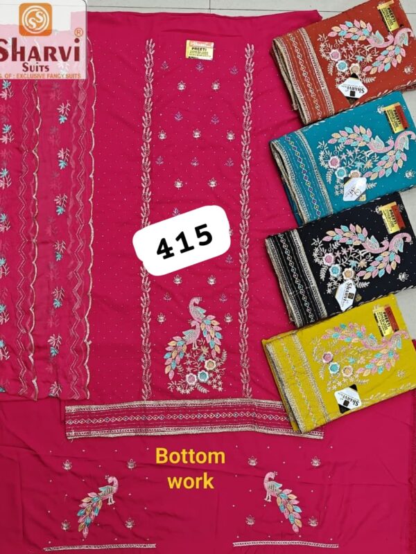 1000752414 Sharvi Fiona Top Pure Chiffon Dupatta Unstitched Suits