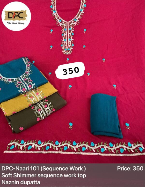 DPC Organza Top Unstitched Suits