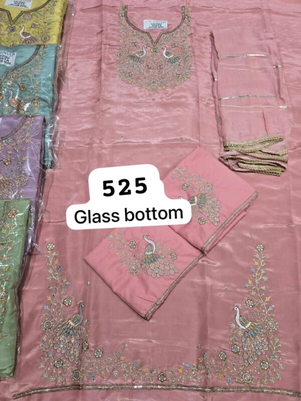Navya Glass Top Unstitched Suits