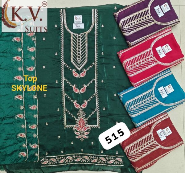 KV Shimmer Top Unstitched Suits
