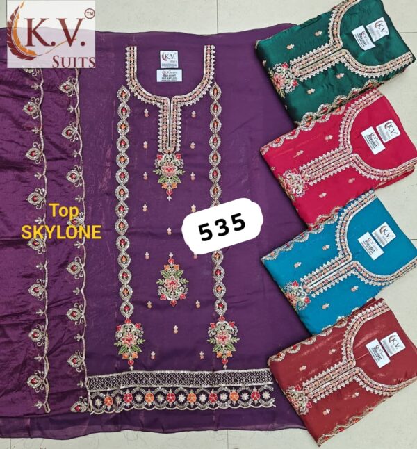 KV Shimmer Top Unstitched Suits