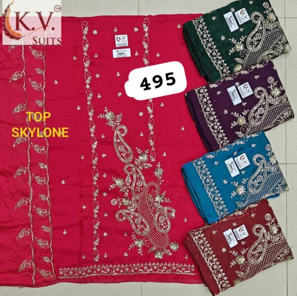 KV Shimmer Top Unstitched Suits