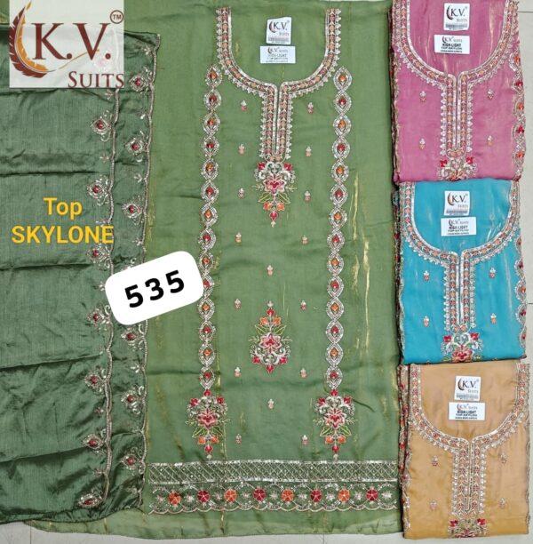 KV Shimmer Top Unstitched Suits