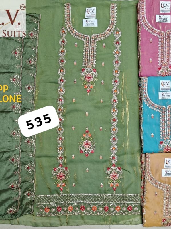 KV Shimmer Top Unstitched Suits