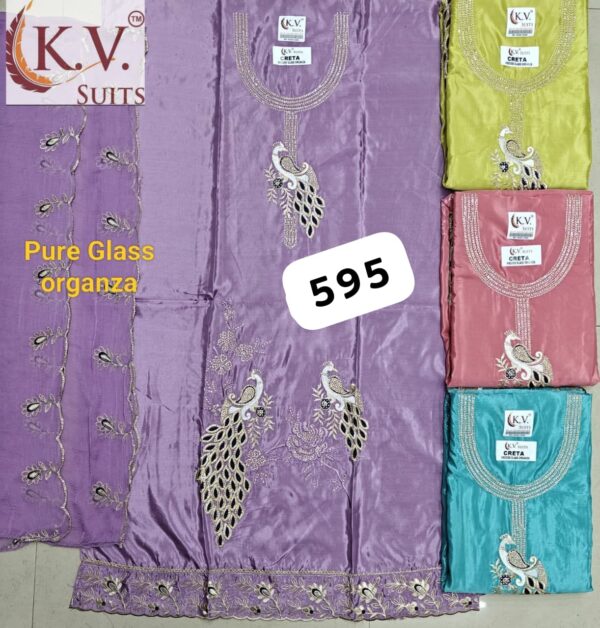 KV Glass Top Unstitched Suits