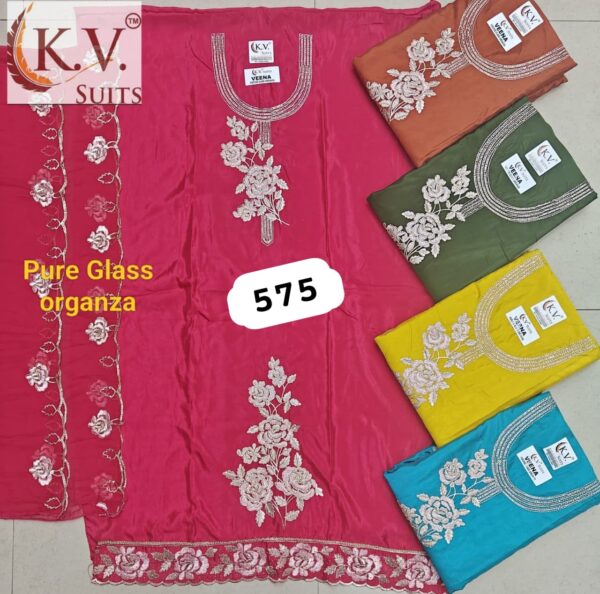 KV Glass Top Unstitched Suits